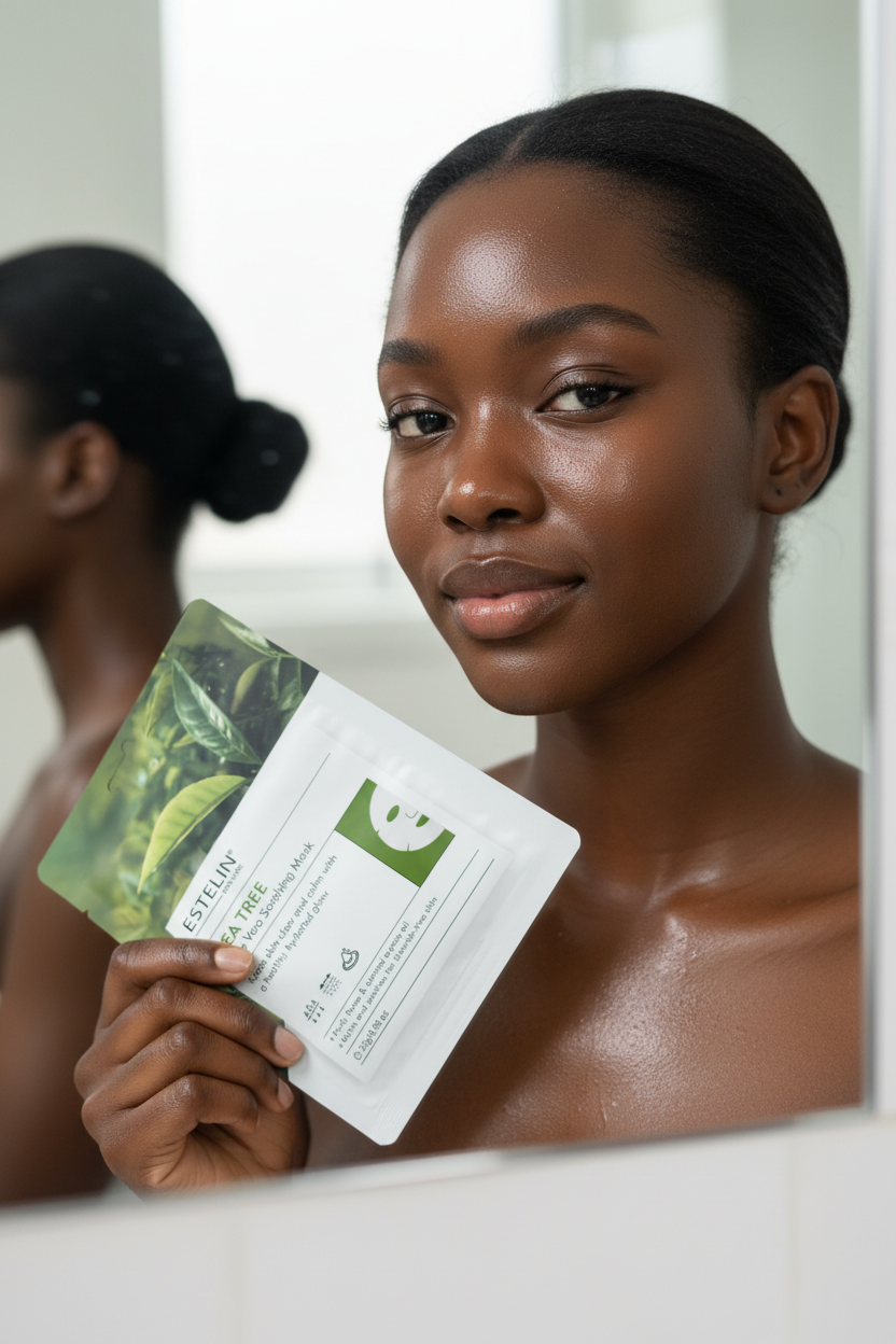 ESTELIN Tea Tree & Aloe Vera Soothing Sheet Mask