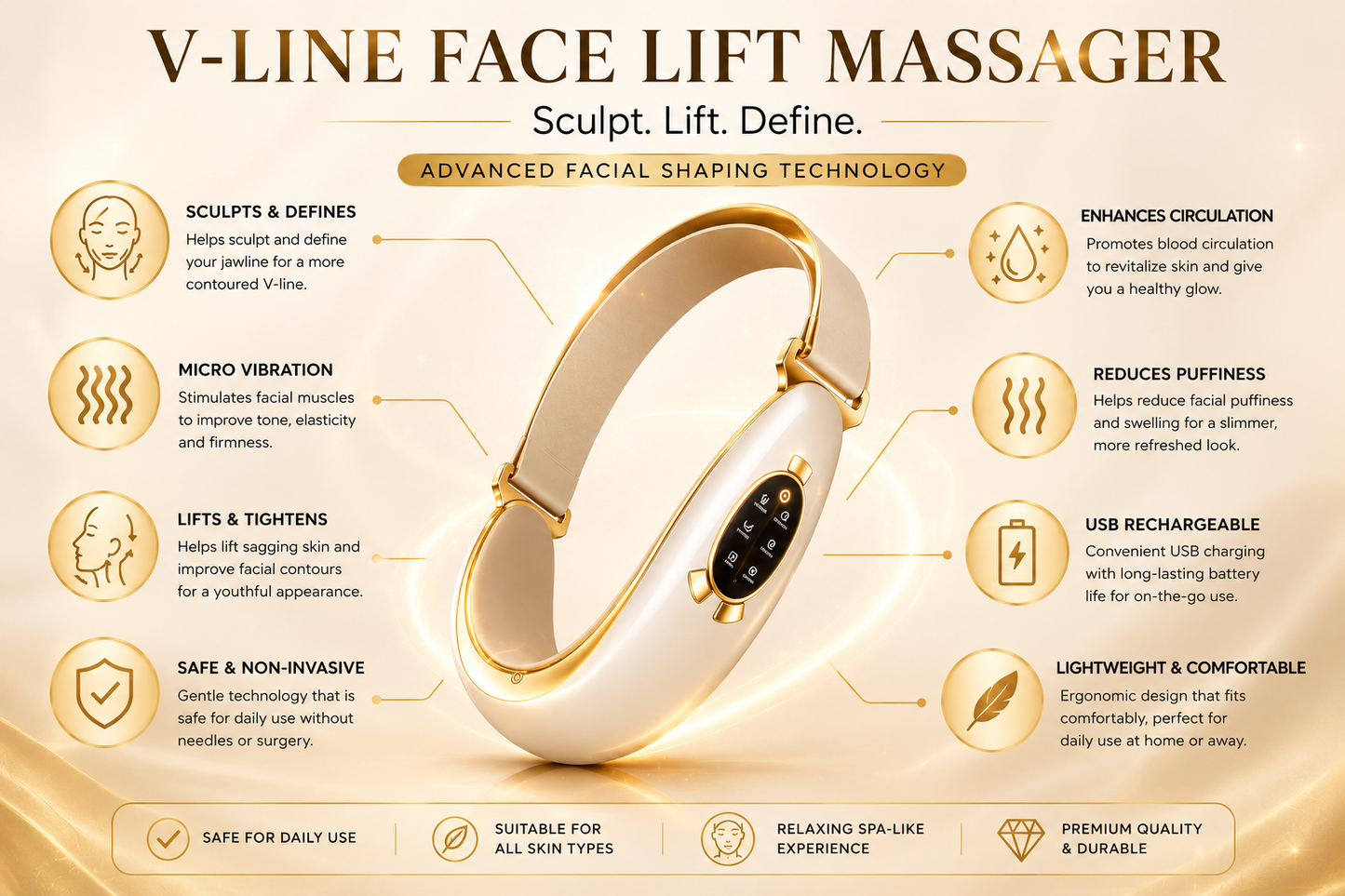 ✨ Sculpt, Lift & Glow with the OmnibuyCo V-Line Face Lift Massager✨